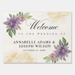 Rustic Summer aesthetic Wildflower Wedding yard  Sign