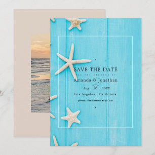 Rustic Summer Beach Wedding Save The Date