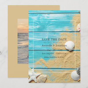 Rustic Summer Beach Wedding Save The Date