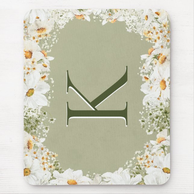 Rustic Summer Daisies Mouse Pad (Front)