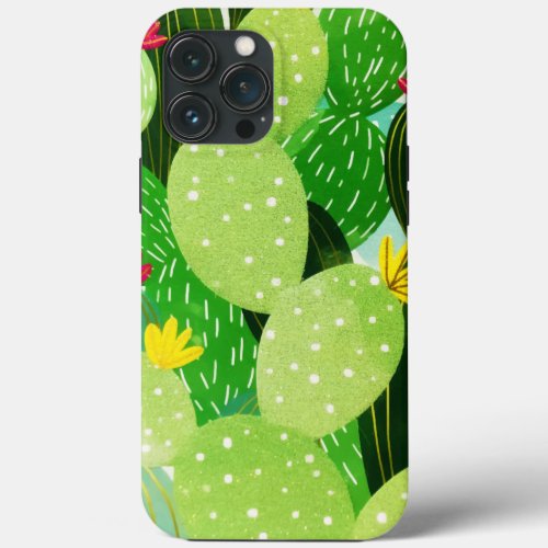 Rustic Summer Greenery Succulent Glitter iPhone 13 Pro Max Case