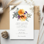 Rustic Summer Sunflower Wildflower Wedding Invitation<br><div class="desc">Rustic Summer Sunflower Wildflower Wedding Invitation - perfect for a summer or fall wedding.</div>