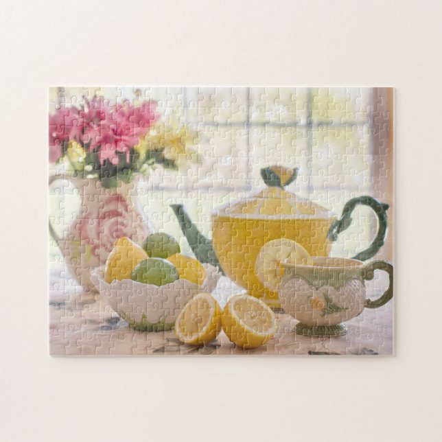 Rustic Summer Tea Party Jigsaw Puzzle (Horizontal)