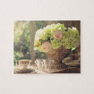 Rustic Summer Tea Party Still Life Jigsaw Puzzle