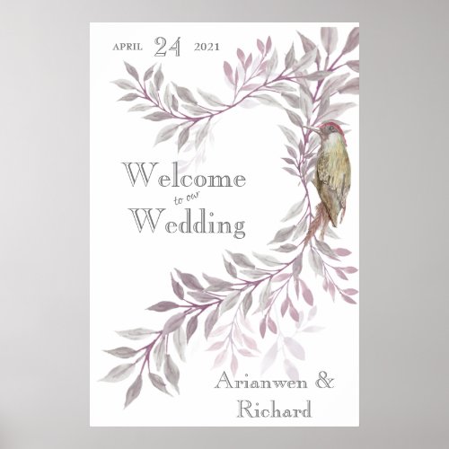 Rustic Summer Wedding Welcome Sign