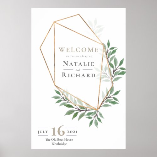 Rustic Summer Wedding Welcome Sign