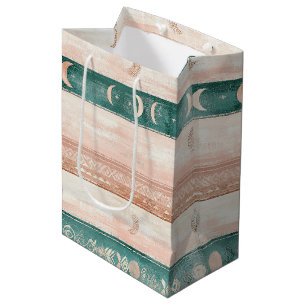 Rustic Sun Moon Pattern for Spiritual Living Medium Gift Bag