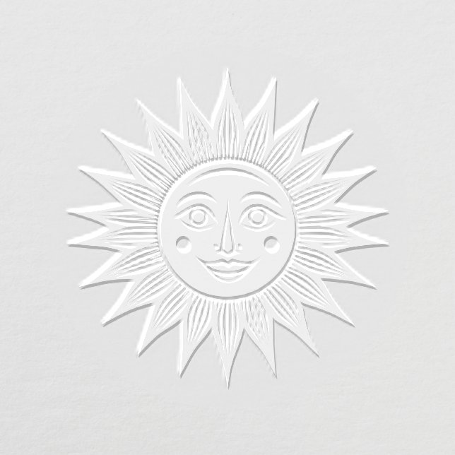 Rustic Sun Rays with Face #2 Image Only No Text Embosser (Design)
