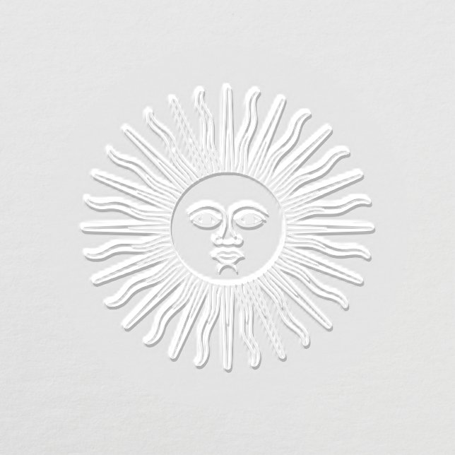 Rustic Sun Rays with Face #B Image Only No Text Embosser (Design)