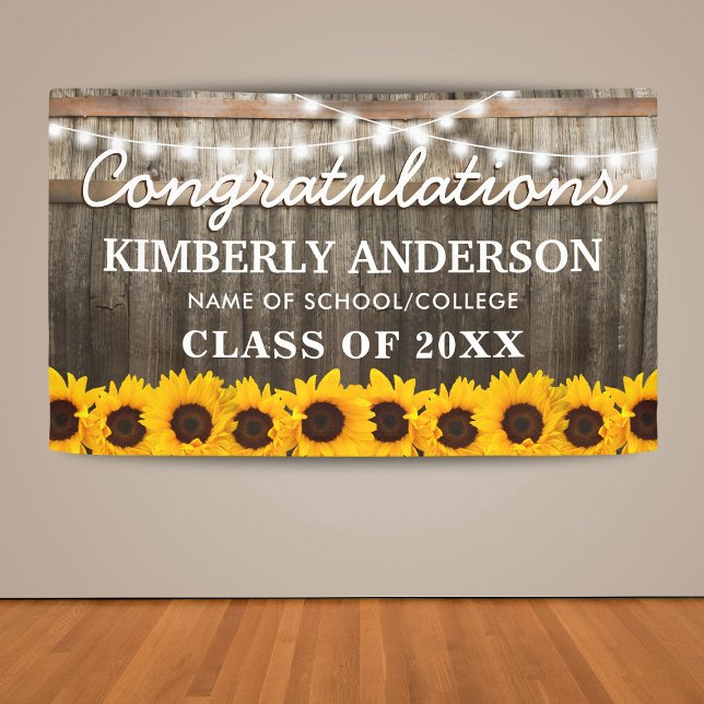 Rustic Sunflower 2026 Graduation Banner (Creator Uploaded)