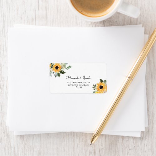 Rustic Sunflower Address Labels