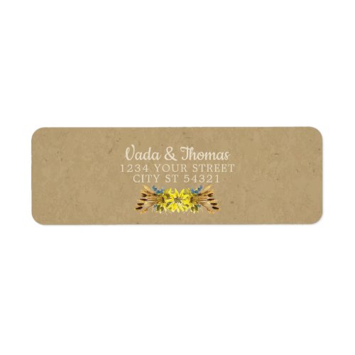 Rustic Sunflower Address Labels