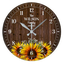 Sun Flowers wall Clock 10" will be nice Gift and Room wall Decor Z158 