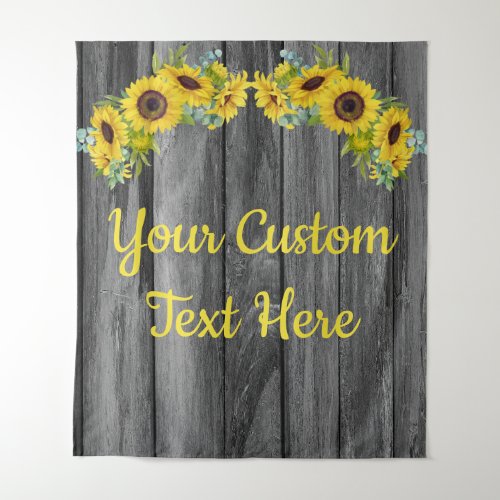 Rustic Sunflower Anniversary Party Backdrop Prop