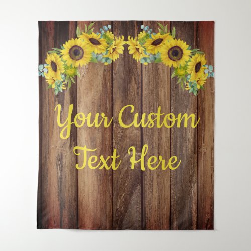 Rustic Sunflower Anniversary Party Booth Backdrop