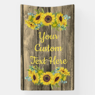 Rustic Sunflower Anniversary Party Photobooth Prop Banner