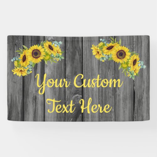 Rustic Sunflower Anniversary Party Photobooth Prop Banner