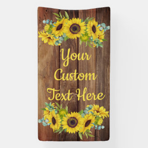 Rustic Sunflower Anniversary Party Photobooth Prop Banner