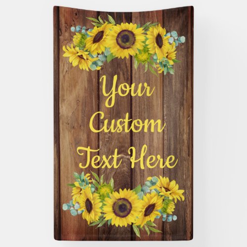 Rustic Sunflower Anniversary Party Photobooth Prop Banner