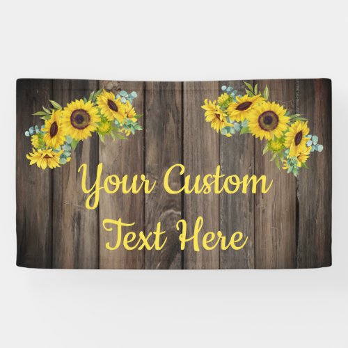 Rustic Sunflower Anniversary Party Photobooth Prop Banner