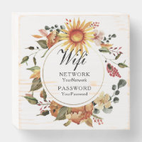Rustic Sunflower Autumn Floral Wifi Password