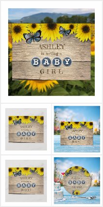 Rustic Sunflower Baby Shower Suite