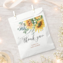 Rustic Sunflower Baby Shower Thank You Favor Bag