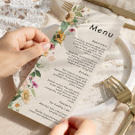 Rustic Sunflower Beige Wedding Flat Menu<br><div class="desc">This rustic sunflower beige wedding flat menu design Features sunflowers, wildflowers, and vintage-inspired floral elements on a neutral beige background. This design offers a simple yet captivating aesthetic perfect for your fall or summer celebration. Explore our collection today and infuse your wedding with the timeless allure of rustic sunflower bliss....</div>