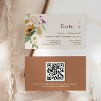 Rustic Sunflower Beige Wedding Website Details
