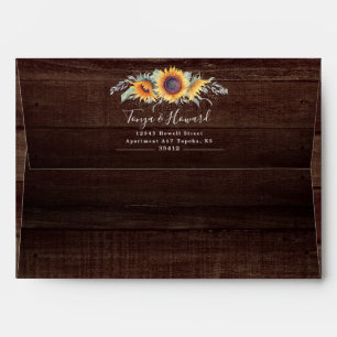 Rustic Sunflower Bloom Countryside Envelope