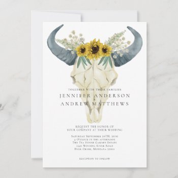Rustic Sunflower Bohemian Country Wedding  Invitation by antiquechandelier at Zazzle