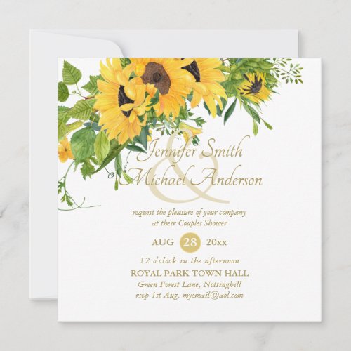 Rustic Sunflower Bridal Shower Ampersand Couples