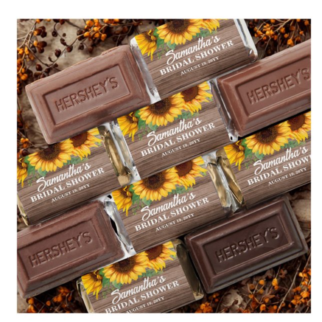 Rustic Sunflower Bridal Shower Hershey's Miniatures (Creator Uploaded)