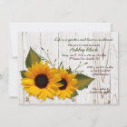 Rustic Sunflower Bridal Shower Invitation | Zazzle