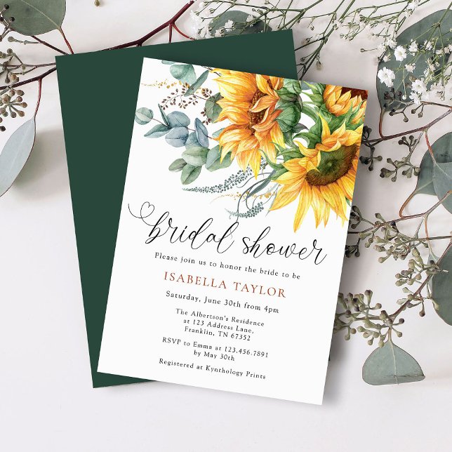 Rustic Sunflower Bridal Shower Invitation (Creator Uploaded)