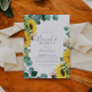 Rustic Sunflower Brunch and Bubbly Bridal Shower Invitation