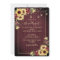 Rustic Sunflower Burgundy Wood Floral Wedding