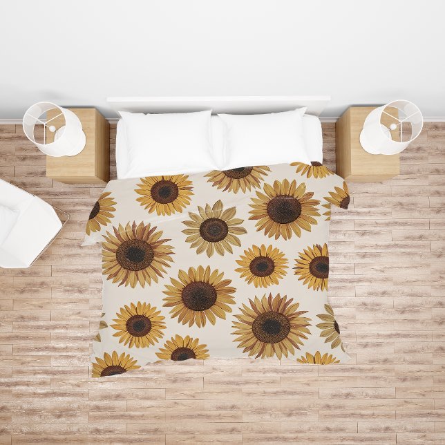 Rustic Sunflower Charm Duvet Cover (Creator Uploaded)