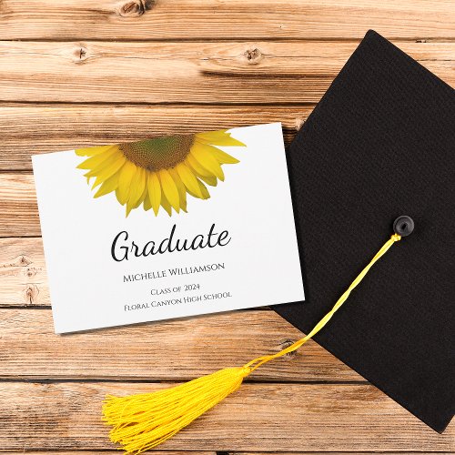 Rustic Sunflower Class of 2024 Graduation   Announcement