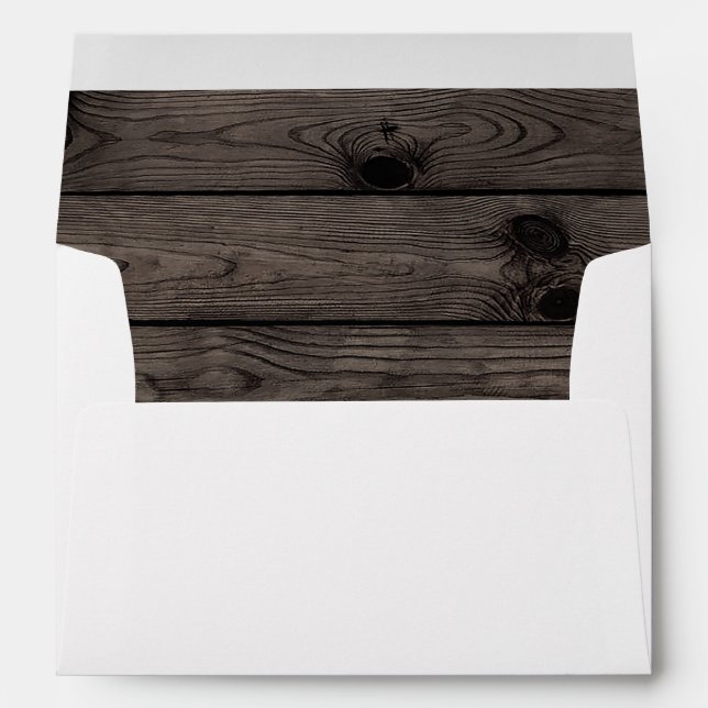 Rustic Sunflower Country Mason Jar Floral Barnyard Envelope (Back (Bottom))