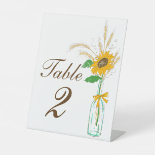 Rustic Sunflower Country Yellow Floral Wedding   Pedestal Sign