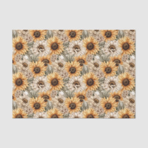 Rustic Sunflower Decoupage Craft Tissue Paper