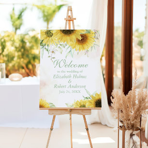 Rustic Sunflower Delight Welcome Foam Board