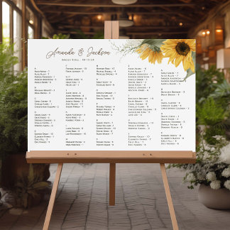 Rustic Sunflower, Elegant Country Fall wedding Foam Board