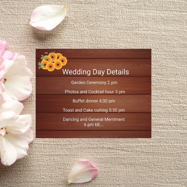 Rustic Sunflower Enclosure Card (Creator Uploaded)
