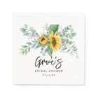 Rustic Sunflower Eucalyptus Bridal Shower Paper