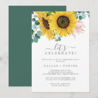 Rustic Sunflower Eucalyptus Let's Celebrate
