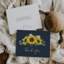 Rustic Sunflower Eucalyptus | Navy Thank You Card