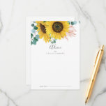 Rustic Sunflower Eucalyptus Wedding Advice Card<br><div class="desc">This rustic sunflower eucalyptus wedding advice card is perfect for a country wedding and can be used for any event. The bohemian floral design features yellow sunflowers, blush pink flowers and hunter green eucalyptus greenery in watercolor with an elegant modern boho feel. These advice cards can be used as a...</div>