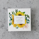 Modern Sunflower Wedding Napkins Zazzle